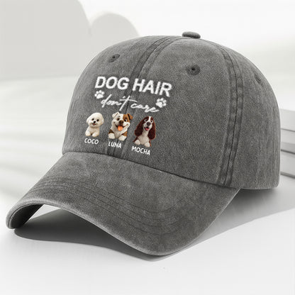 Dog Hair Don't Care With Cute Dogs And Paw Prints