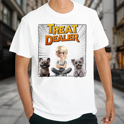 Treat Dealer With Cartoon Girl And Dogs