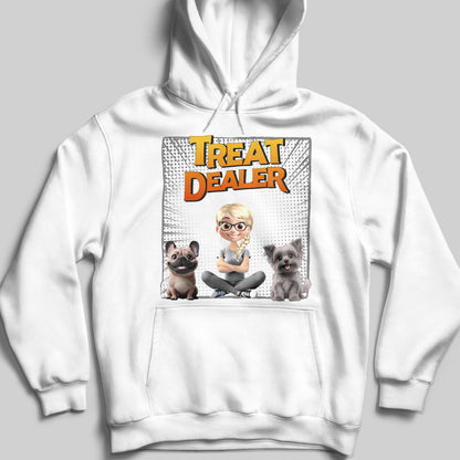 Treat Dealer With Cartoon Girl And Dogs