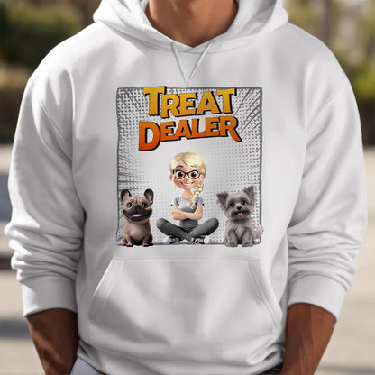 Treat Dealer With Cartoon Girl And Dogs