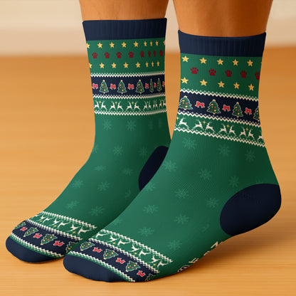 A Girl And Her Dogs, A Bond That Can't Be Broken - Personalized Crew Socks - DOG022_CSOCK