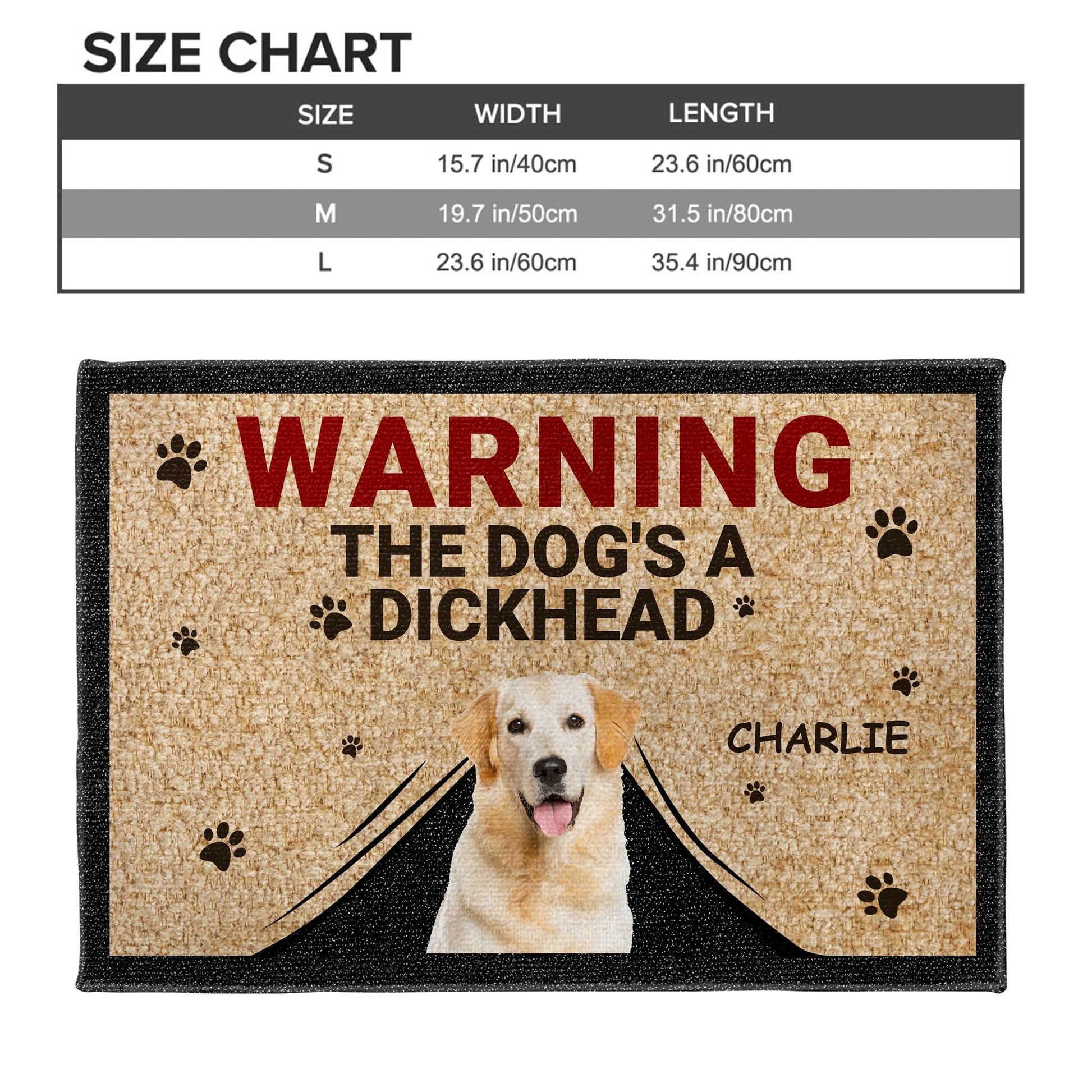 Warning The Dog's A Dockhead With Paw Prints Design