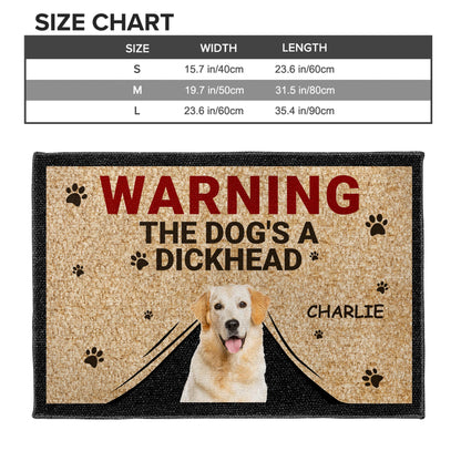 Warning The Dog's A Dockhead With Paw Prints Design