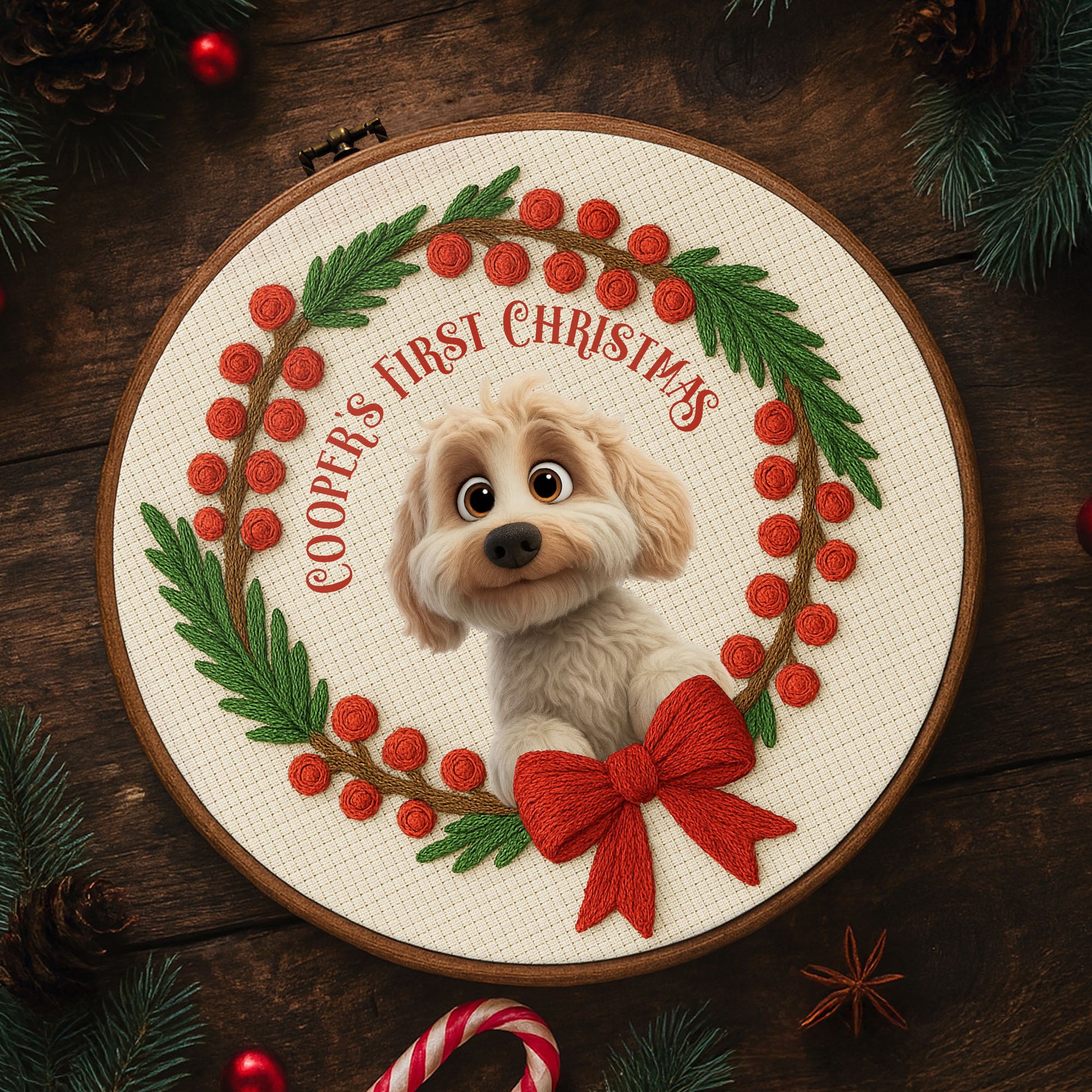 First Christmas Celebration With Cute Dog