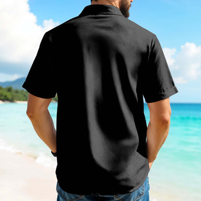 Celebrate Patriotic Pride, American Flag and Dog Design - Personalized Custom Unisex Hawaiian Shirt - DOG032_HW