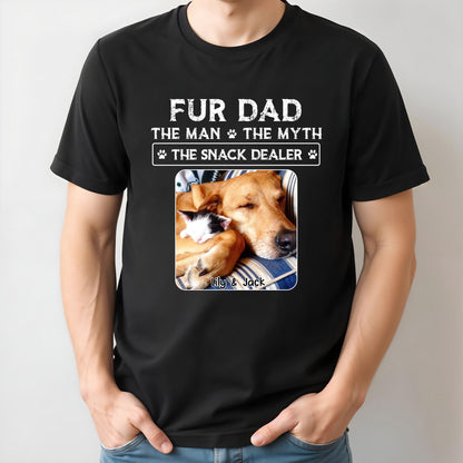 Fur Dad The Man The Myth The Snack Dealer, Paw Prints And Sleeping Pets