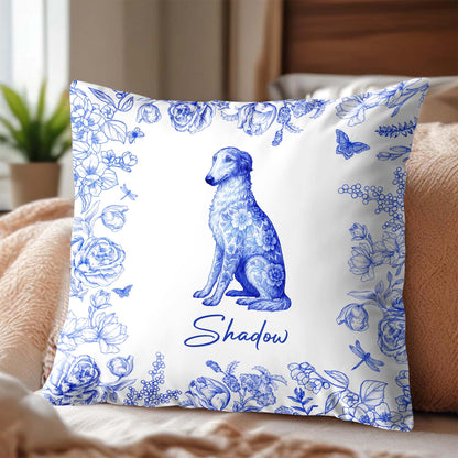 Célébrez votre compagnon à quatre pattes avec un motif floral personnalisé pour chien - Coussin personnalisé, insert inclus - DOG050_PLW
