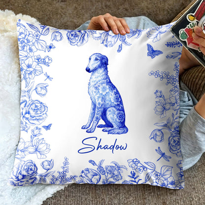 Célébrez votre compagnon à quatre pattes avec un motif floral personnalisé pour chien - Coussin personnalisé, insert inclus - DOG050_PLW