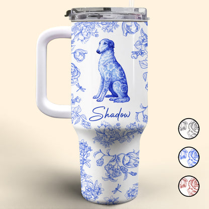 Chérissez chaque instant avec votre compagnon à quatre pattes et votre chien - Gobelet personnalisé de 1 134 ml avec paille - DOG050_TBS