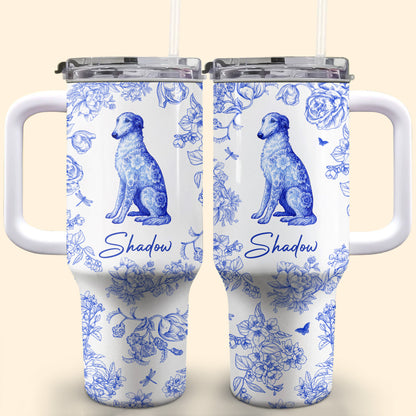 Chérissez chaque instant avec votre compagnon à quatre pattes et votre chien - Gobelet personnalisé de 1 134 ml avec paille - DOG050_TBS