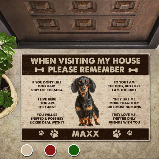 When Visiting My House Please Remember Dog Paw Prints