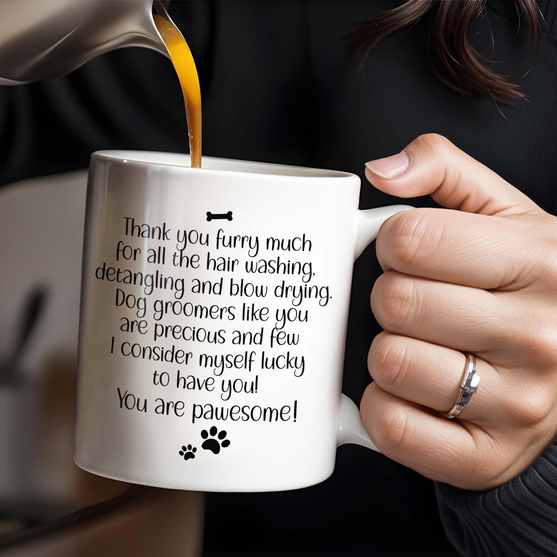 Thank You Furry Much, Precious Dog Groomers, Bone And Paw Prints