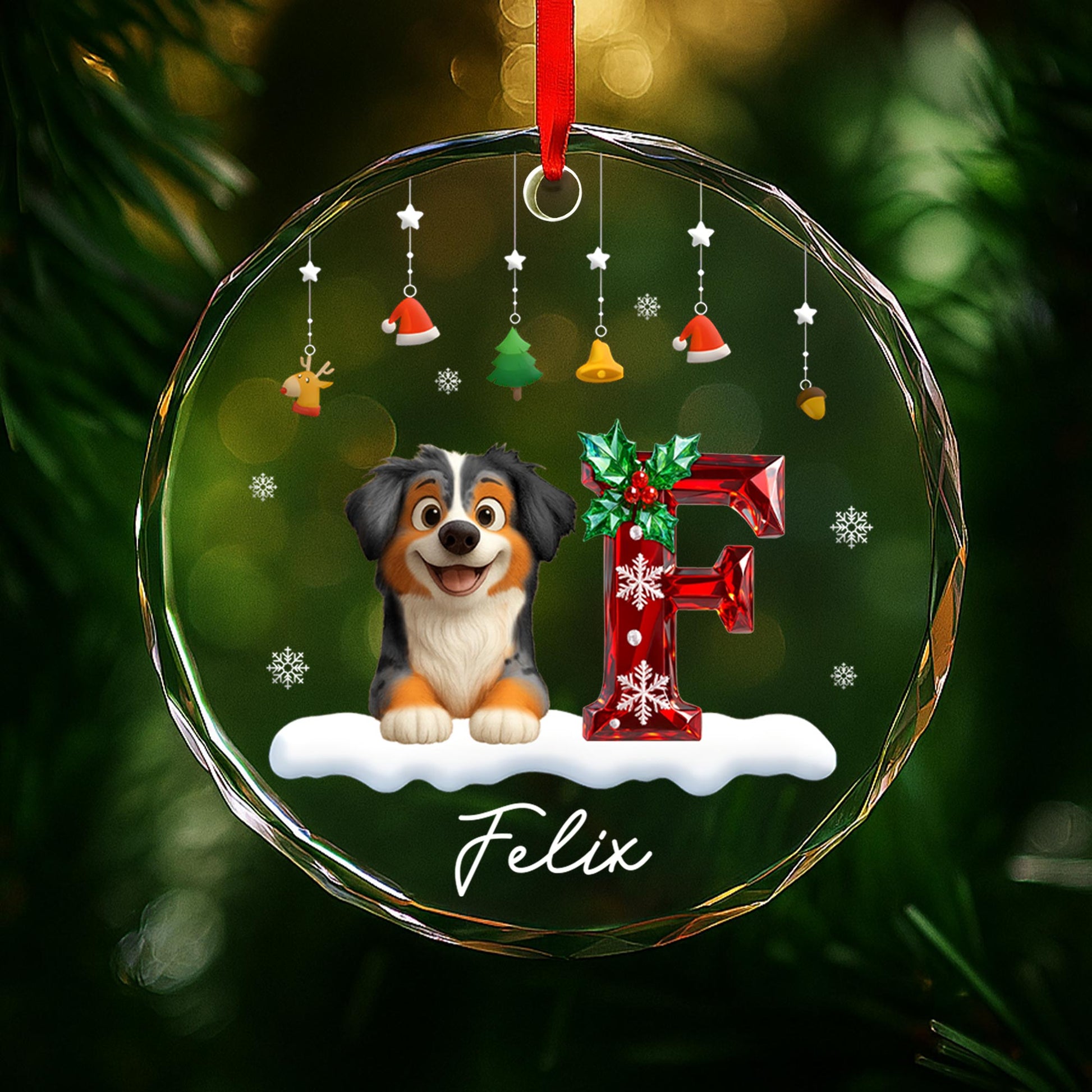 To Felix, Happy Holidays With Dog And Holiday Letter