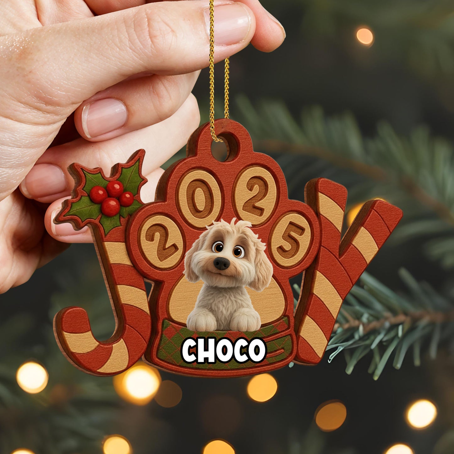 Celebrate Your Furry Friend, Dog, Holly, Candy Cane