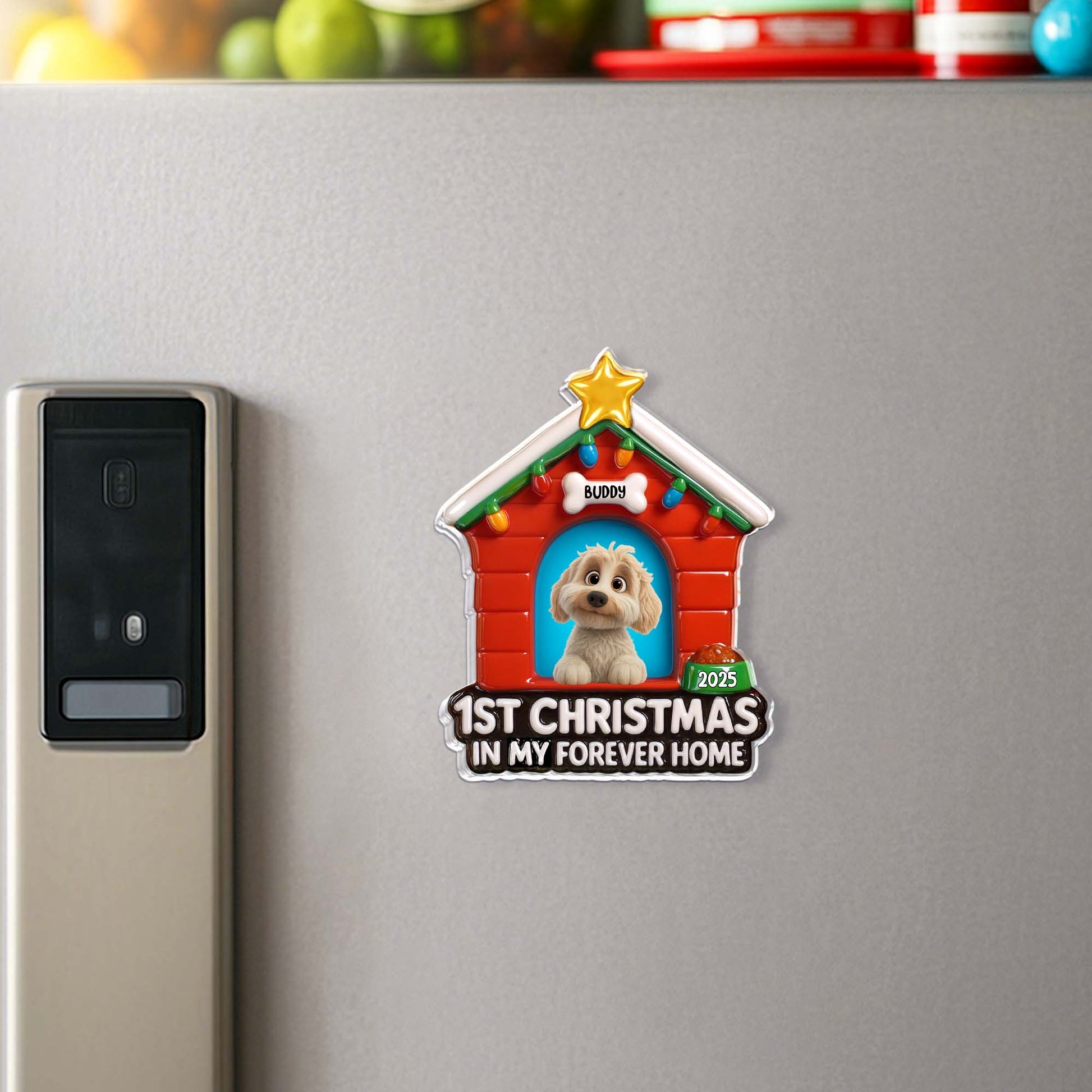 1st Christmas In My Forever Home, Dog House With Lights