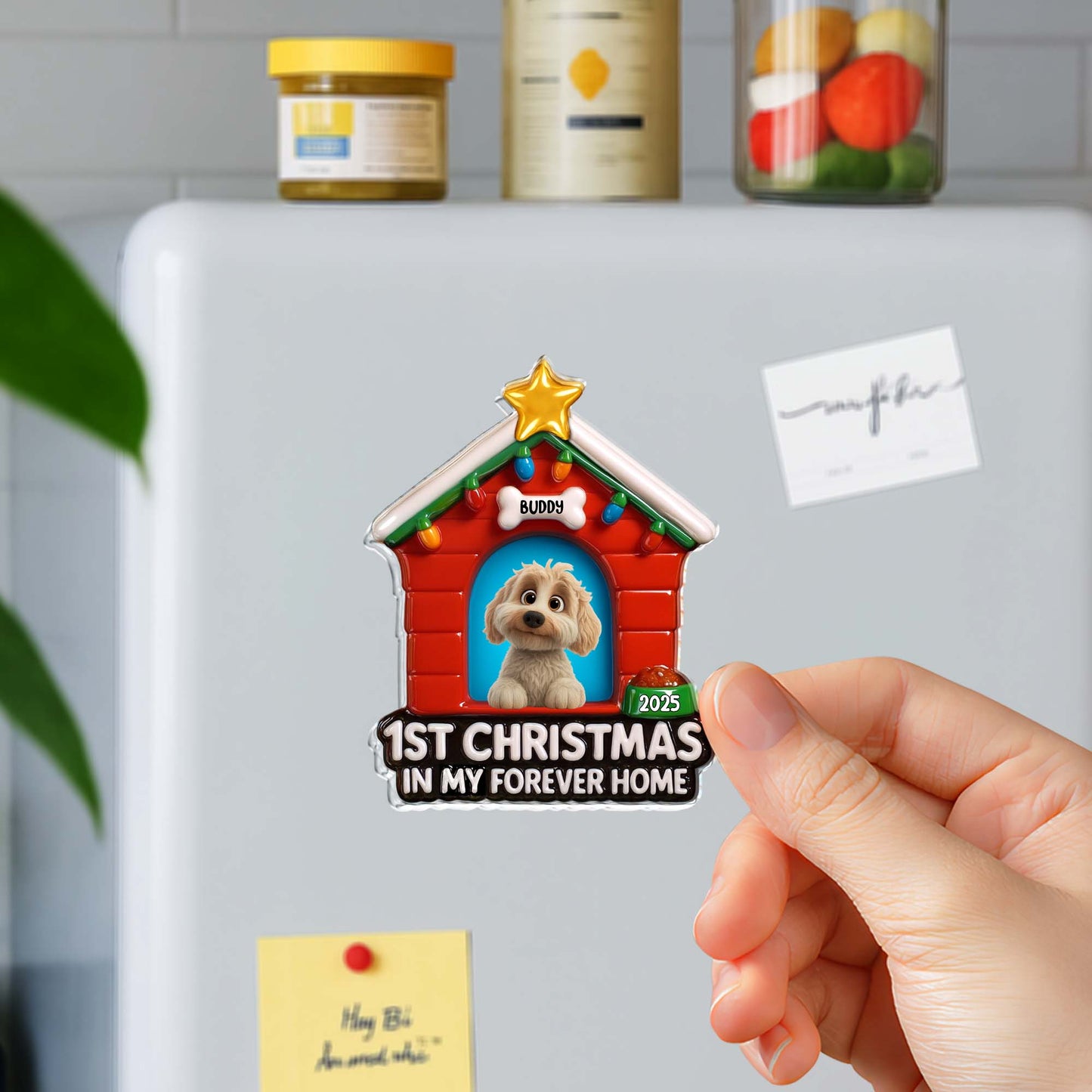 1st Christmas In My Forever Home, Dog House With Lights