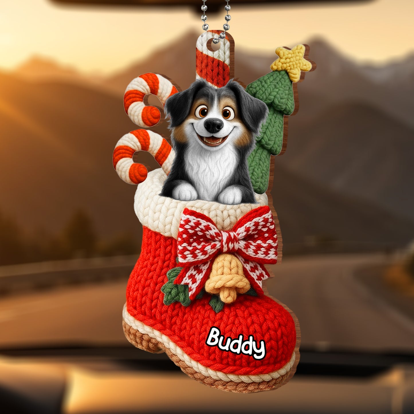 Celebrate A Joyous Christmas With Dog In Festive Stocking