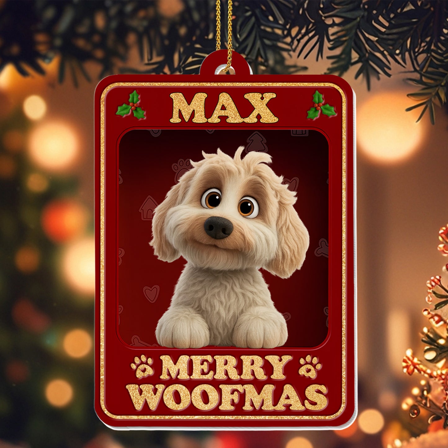 Merry Woofmas Featuring Adorable Dog