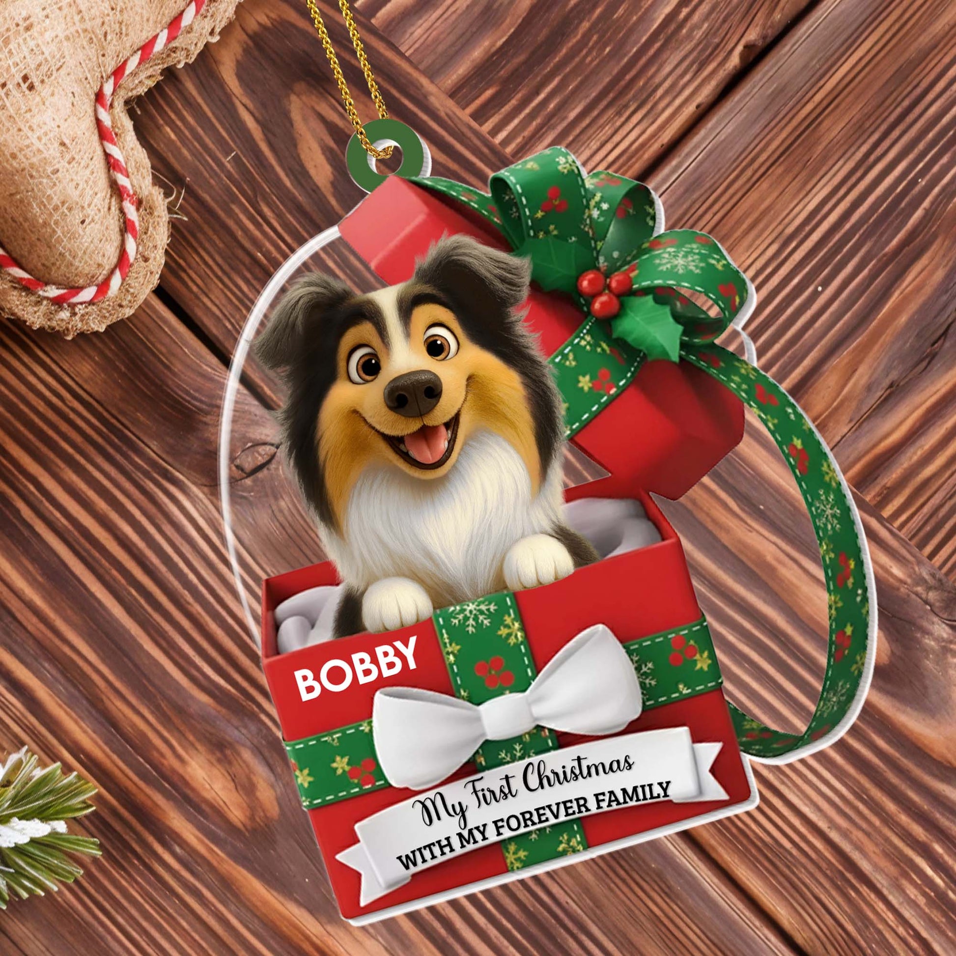 My First Christmas, Dog and Gift Boxes