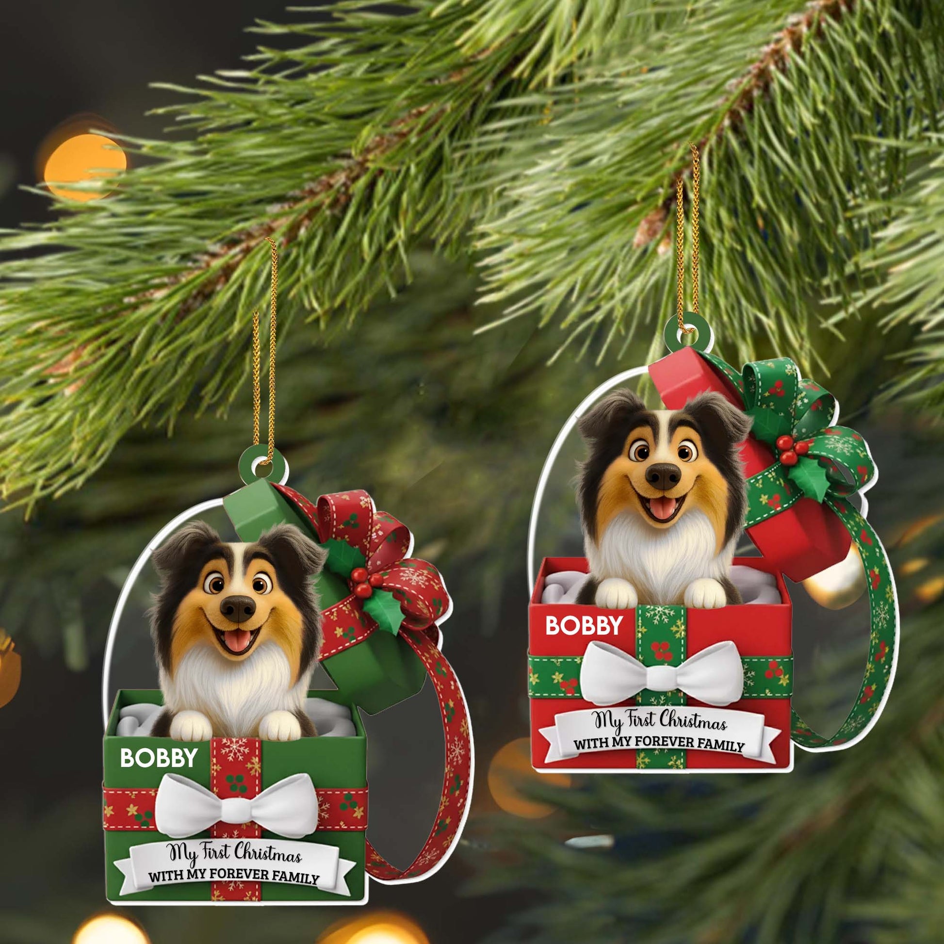 My First Christmas, Dog and Gift Boxes