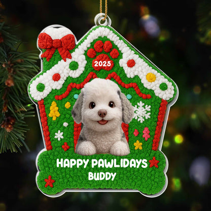 Happy Pawlidays Buddy, Dog With Christmas Decorations