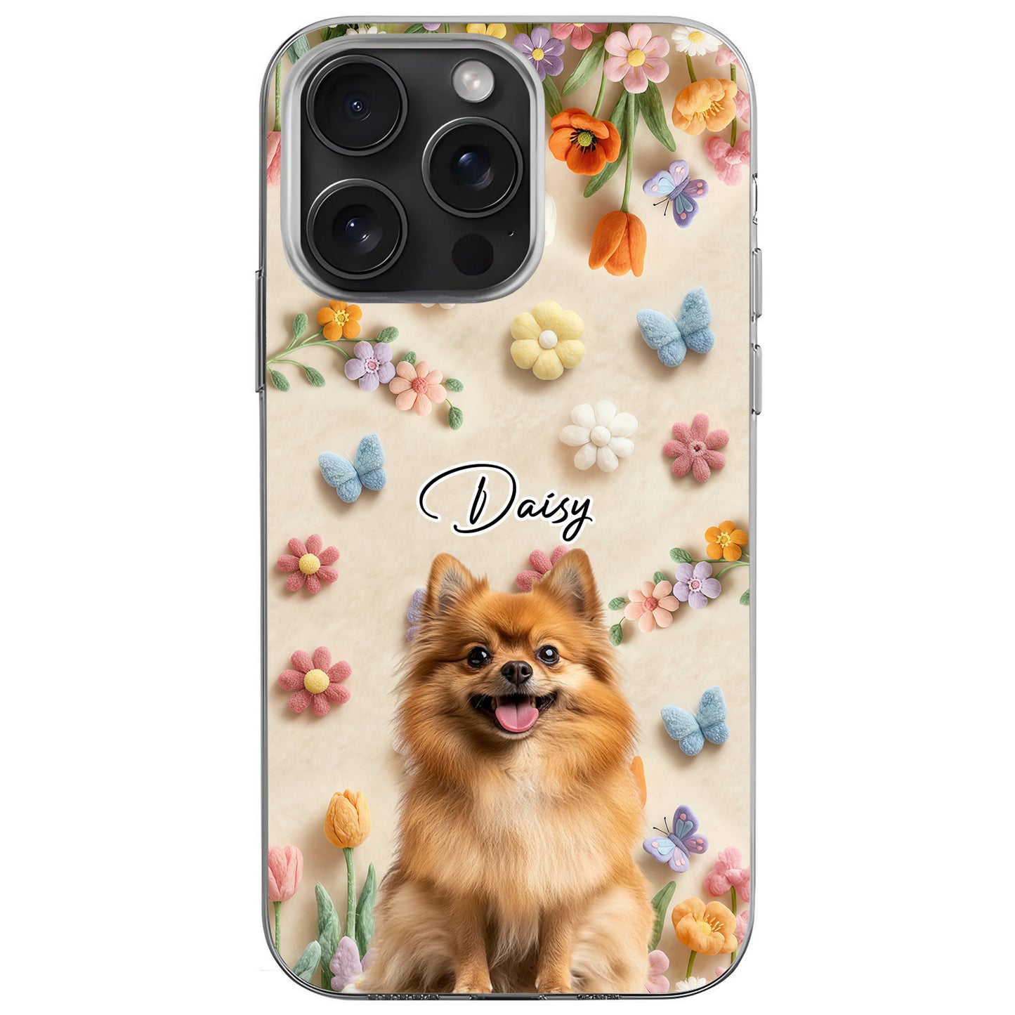 Daisy And Colorful Flowers And Butterflies Design