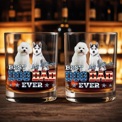 Best Dog Dad Ever With American Flag Dogs