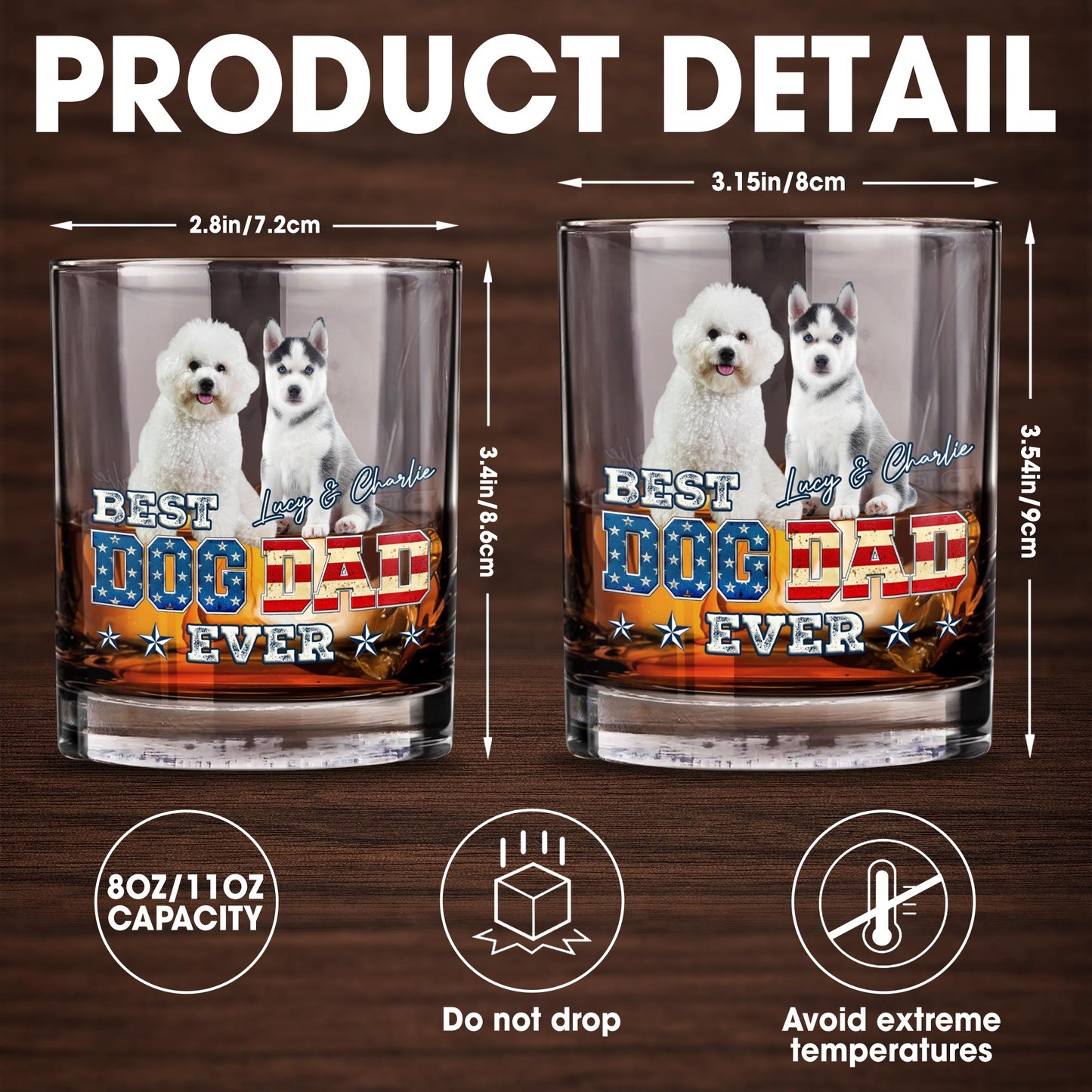 Best Dog Dad Ever With American Flag Dogs