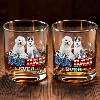 Best Dog Dad Ever With American Flag Dogs