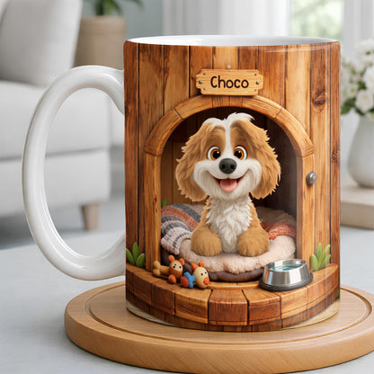 Choco, Cute Dog In A Cozy Dog House