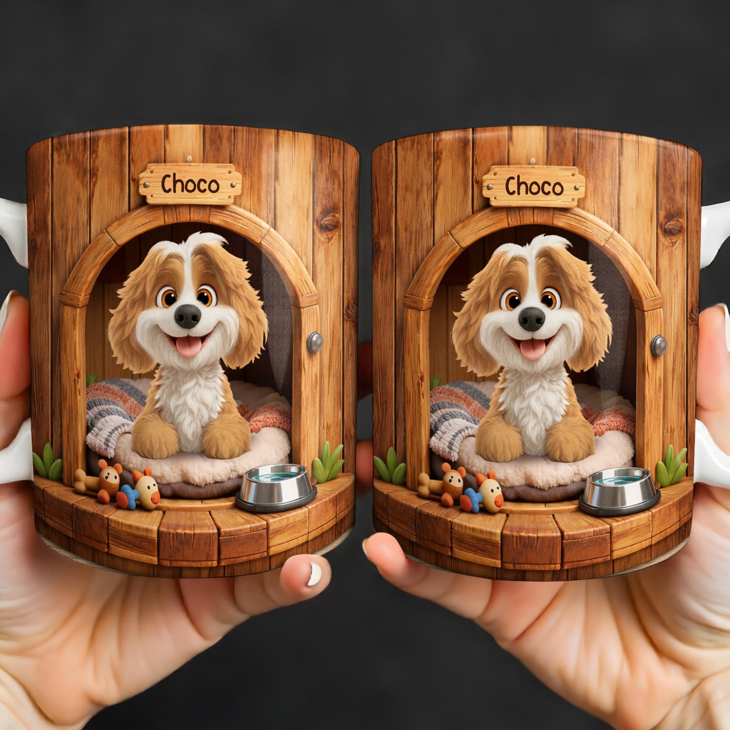 Choco, Cute Dog In A Cozy Dog House