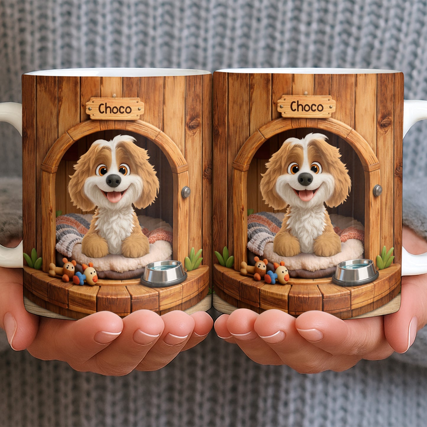 Choco, Cute Dog In A Cozy Dog House