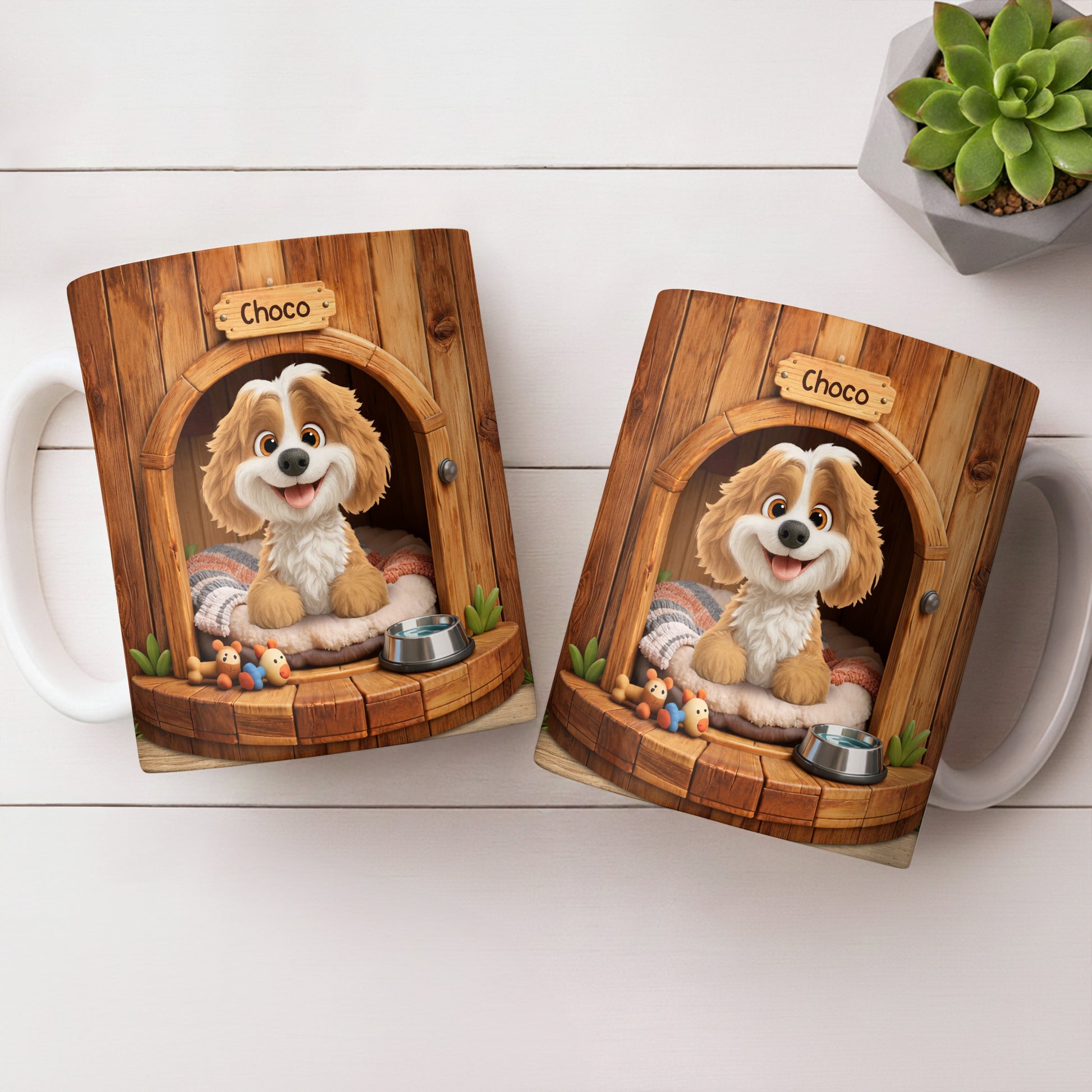 Choco, Cute Dog In A Cozy Dog House