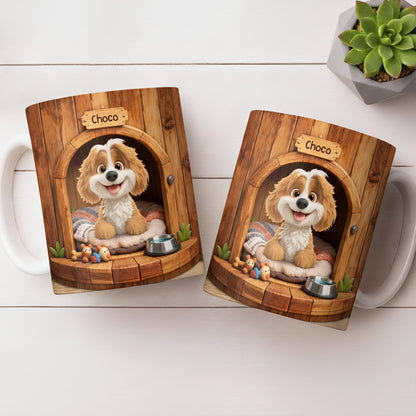 Choco, Cute Dog In A Cozy Dog House