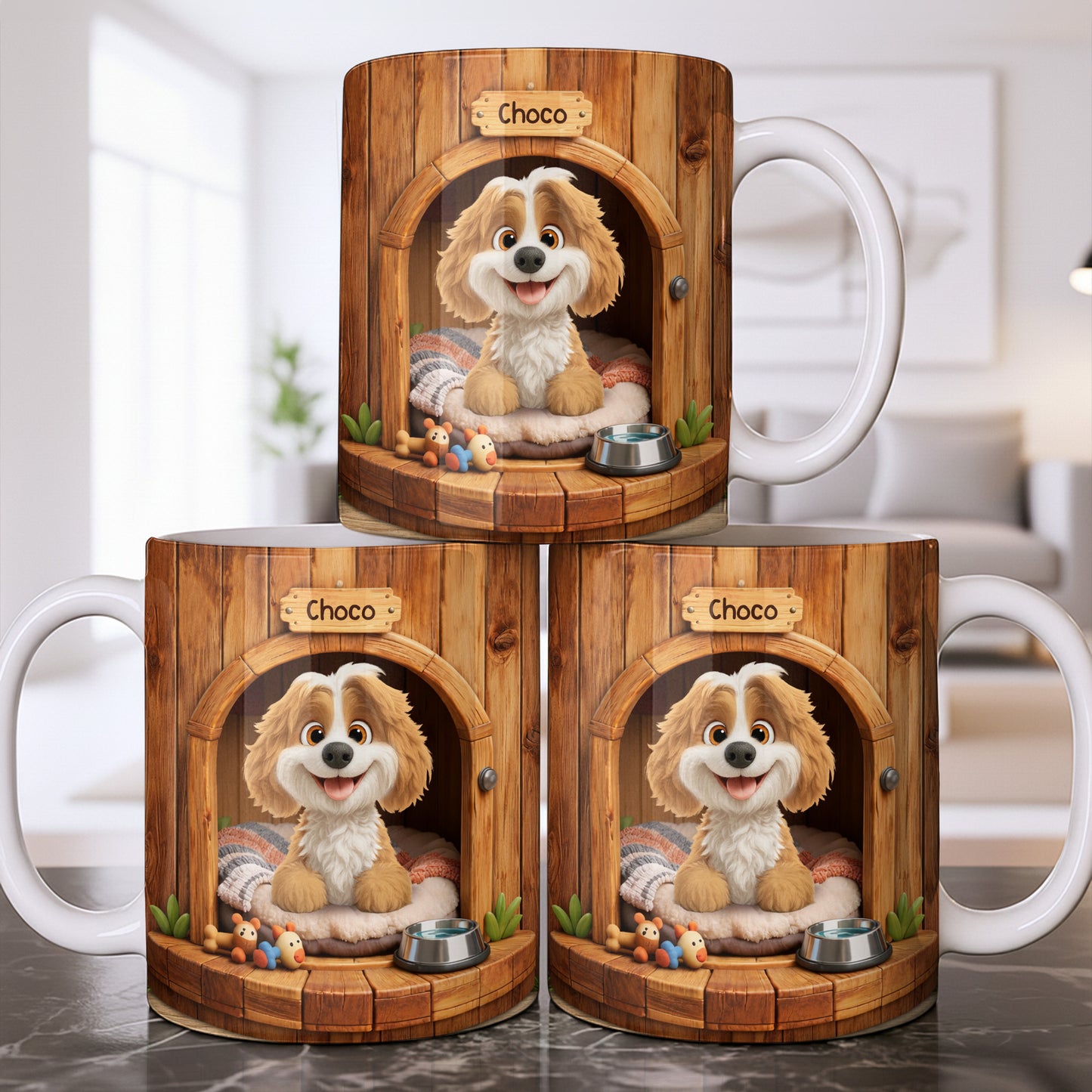 Choco, Cute Dog In A Cozy Dog House