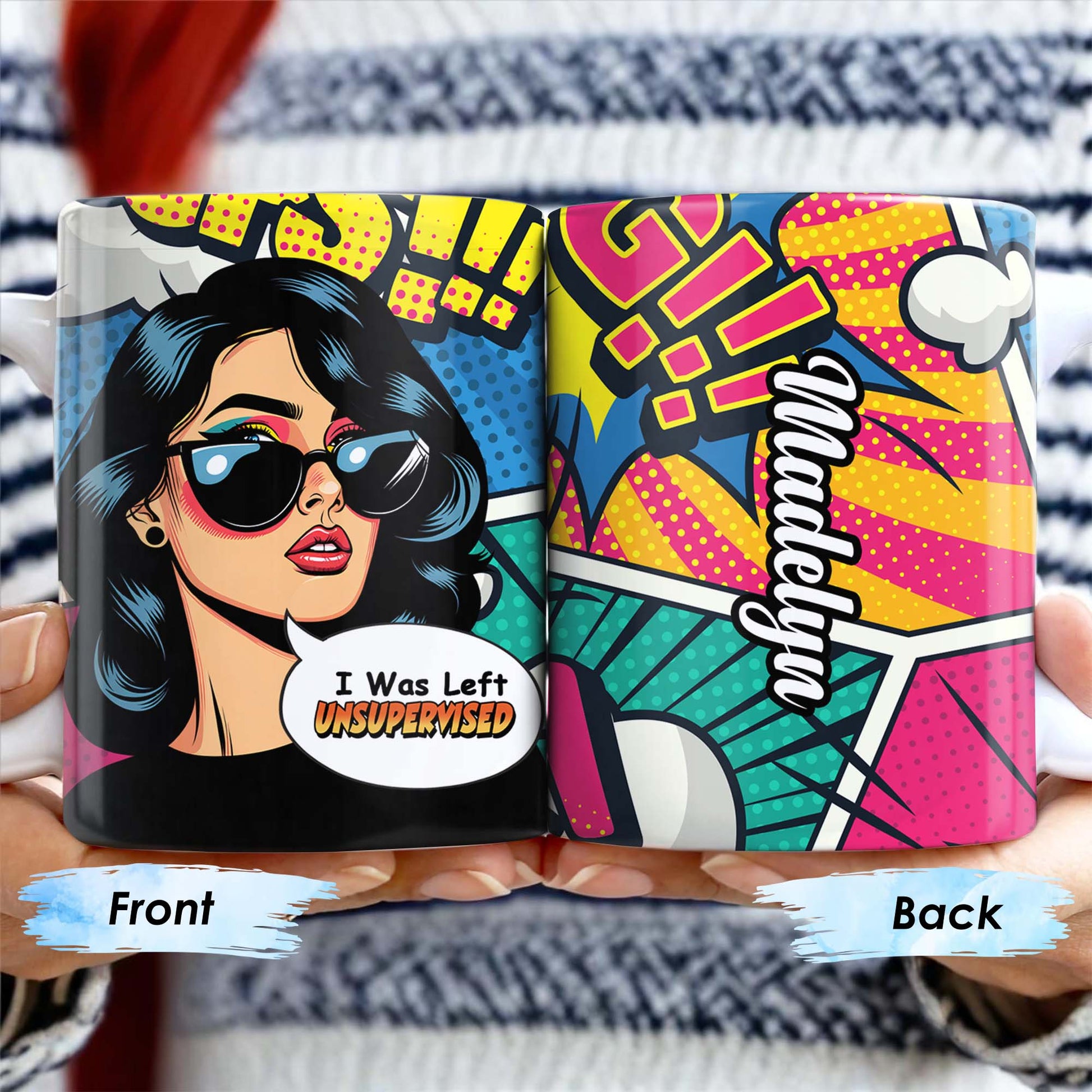 I Was Left Unsupervised Comic Pop Art Style Mug