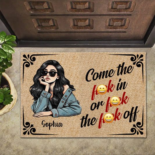 Welcome Or Not Welcome Quote With Stylish Woman