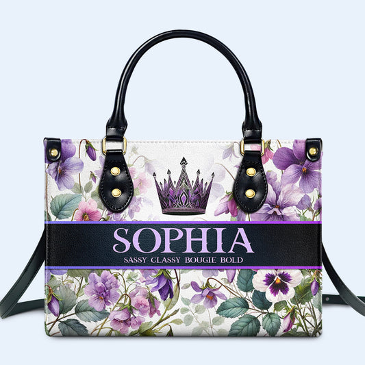 Sassy Classy Bougie Bold Crown And Flowers Design