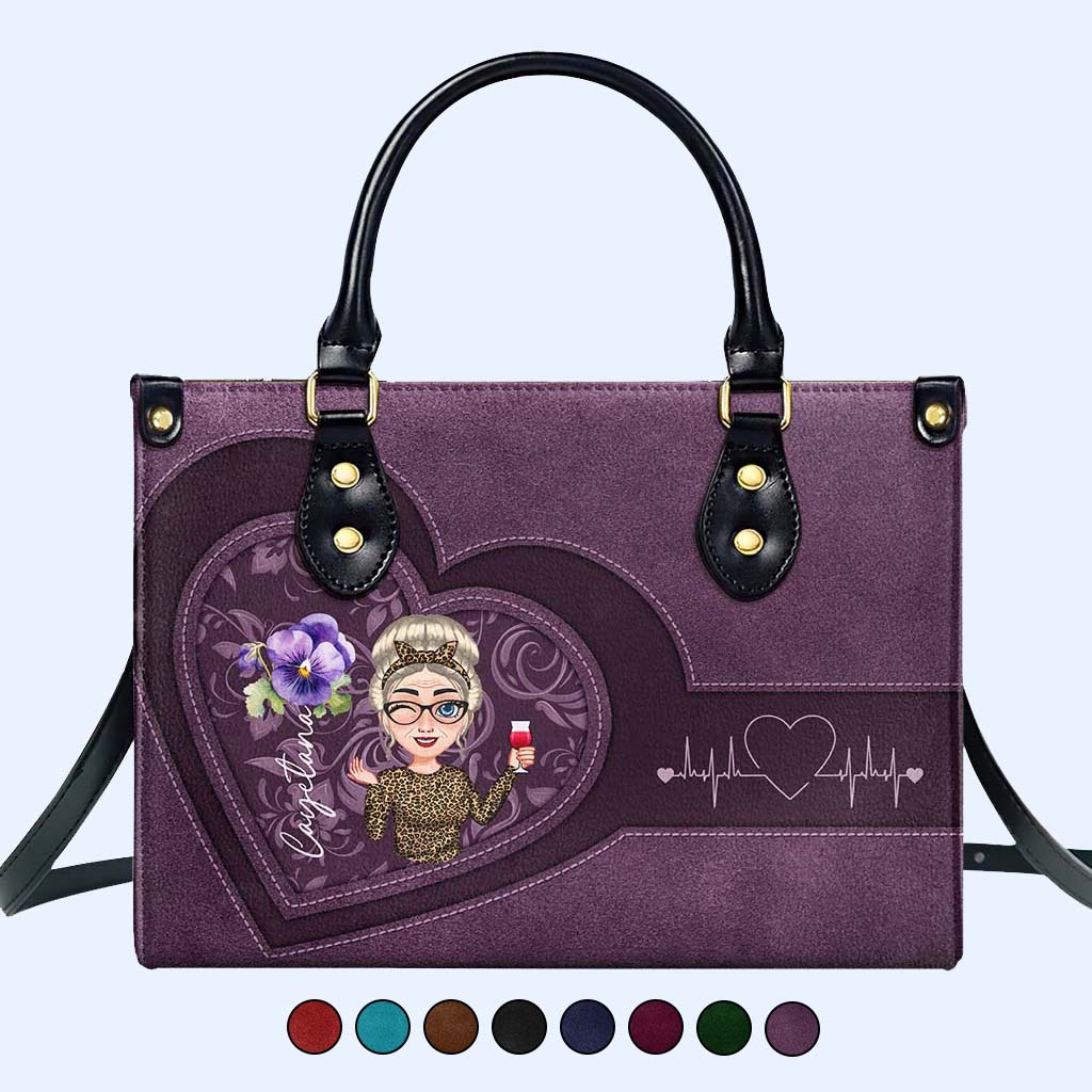 A Lady Enjoying Her Wine With Heart Design