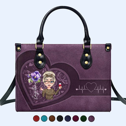 A Lady Enjoying Her Wine With Heart Design
