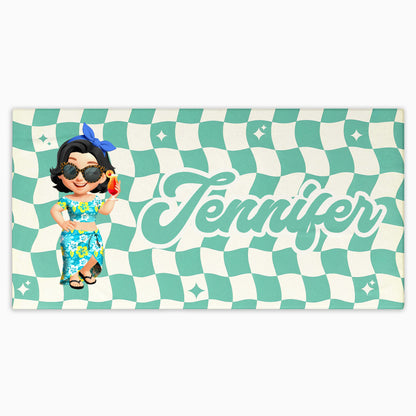 Bring Fun To Your Summer Days, Cartoon Woman With Fruits