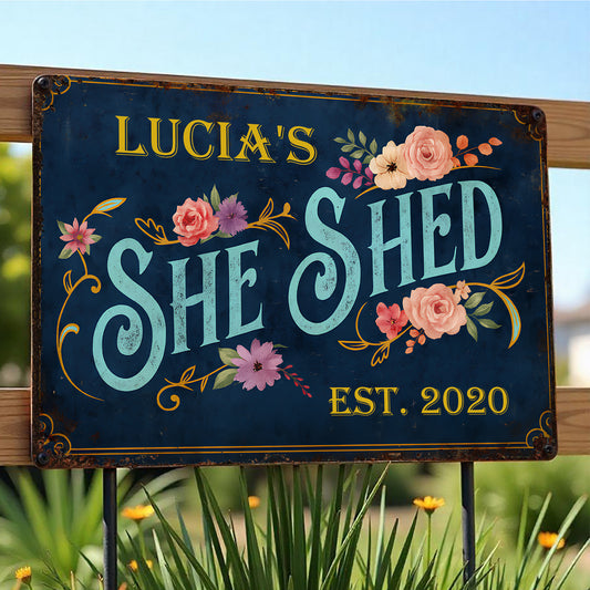 She Shed With Beautiful Floral Design