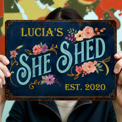 She Shed With Beautiful Floral Design