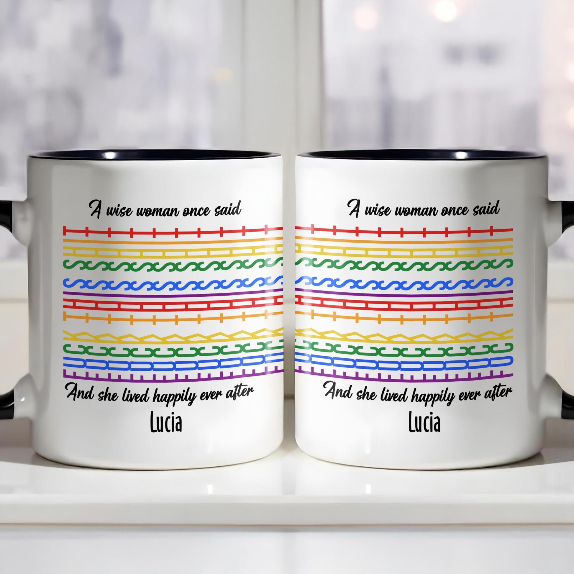 A Wise Woman Once Said, Fret Pattern Mug