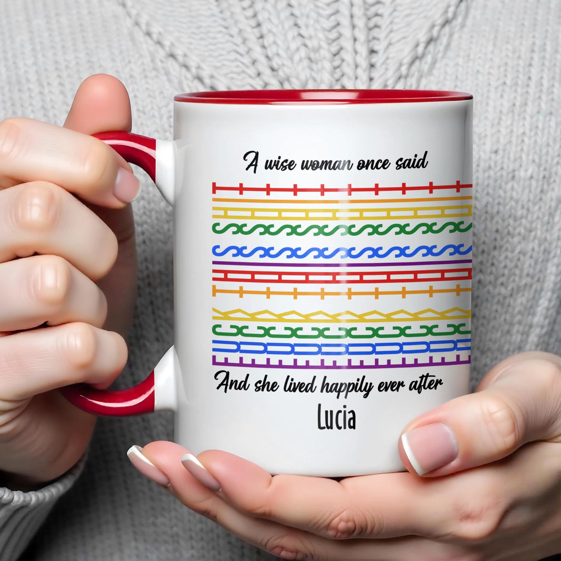 A Wise Woman Once Said, Fret Pattern Mug