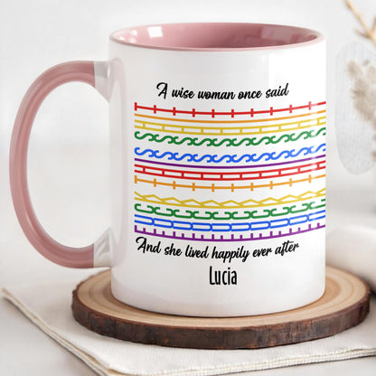 A Wise Woman Once Said, Fret Pattern Mug