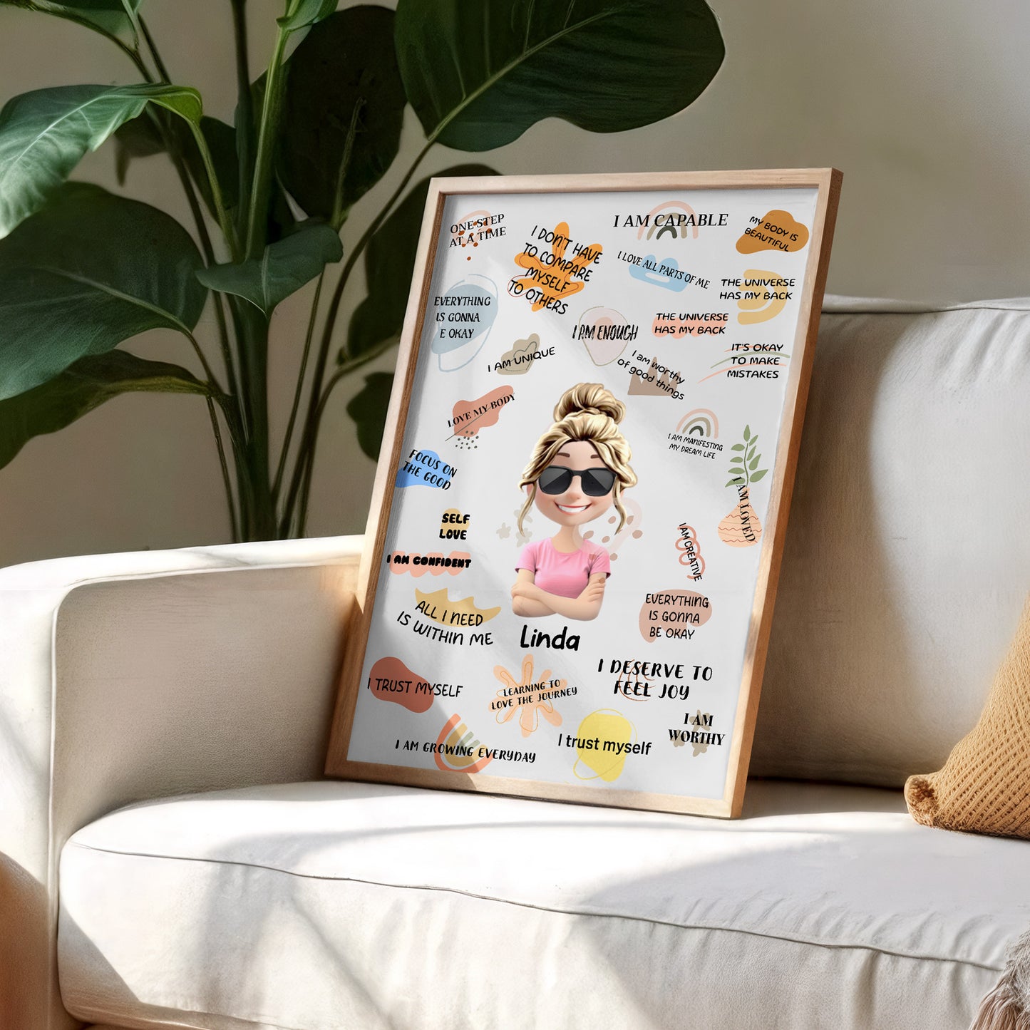 I Am Capable, Positive Affirmations For Self-Love And Confidence - Personalized Custom Vertical Poster - DTG052_VPOS