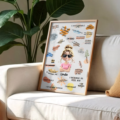 I Am Capable, Positive Affirmations For Self-Love And Confidence - Personalized Custom Vertical Poster - DTG052_VPOS