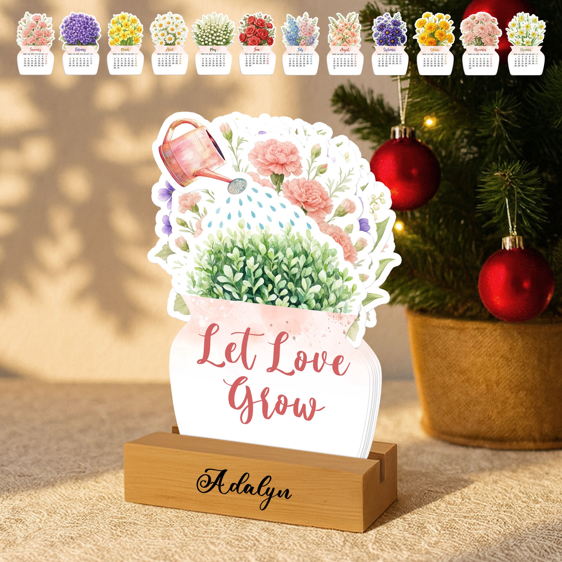 Let Love Grow Watering Can And Flowers Design
