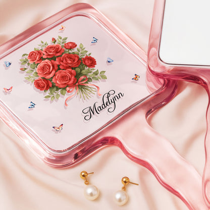 Delicate Bouquet of Hydrangeas Surrounded by Butterflies